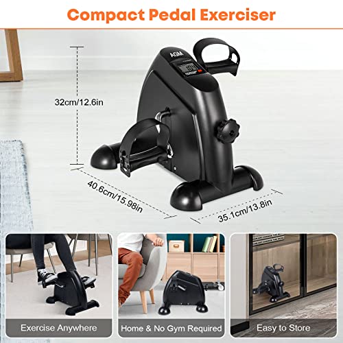 Agm VD-30703SP-AGM Mini Exercise Bike, Agm Under Desk Bike Pedal Exerciser Foot Cycle Arm & Leg Peddler Exerciser Machine thumb #4