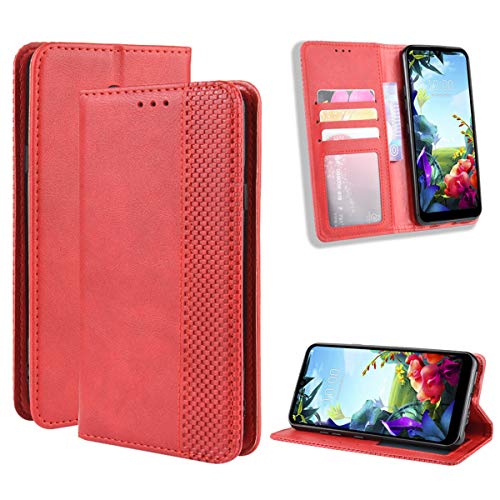 Infinix Hot 10 Lite Case, Infinix Smart 5 Case, Gift_Source Flip Wallet Case Slim PU Leather Purse Kickstand Folio Cover with Credit Card Slots Pocket for Infinix Hot 10 Lite/Smart 5 (6.6") [Red]