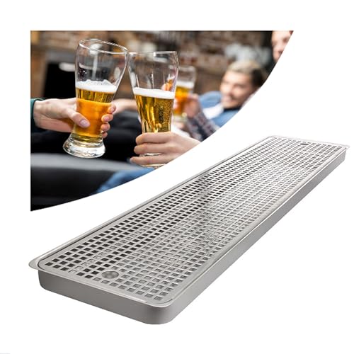 Bac à bière de comptoir 80cm égouttoir rectangulaire inox sans vidange