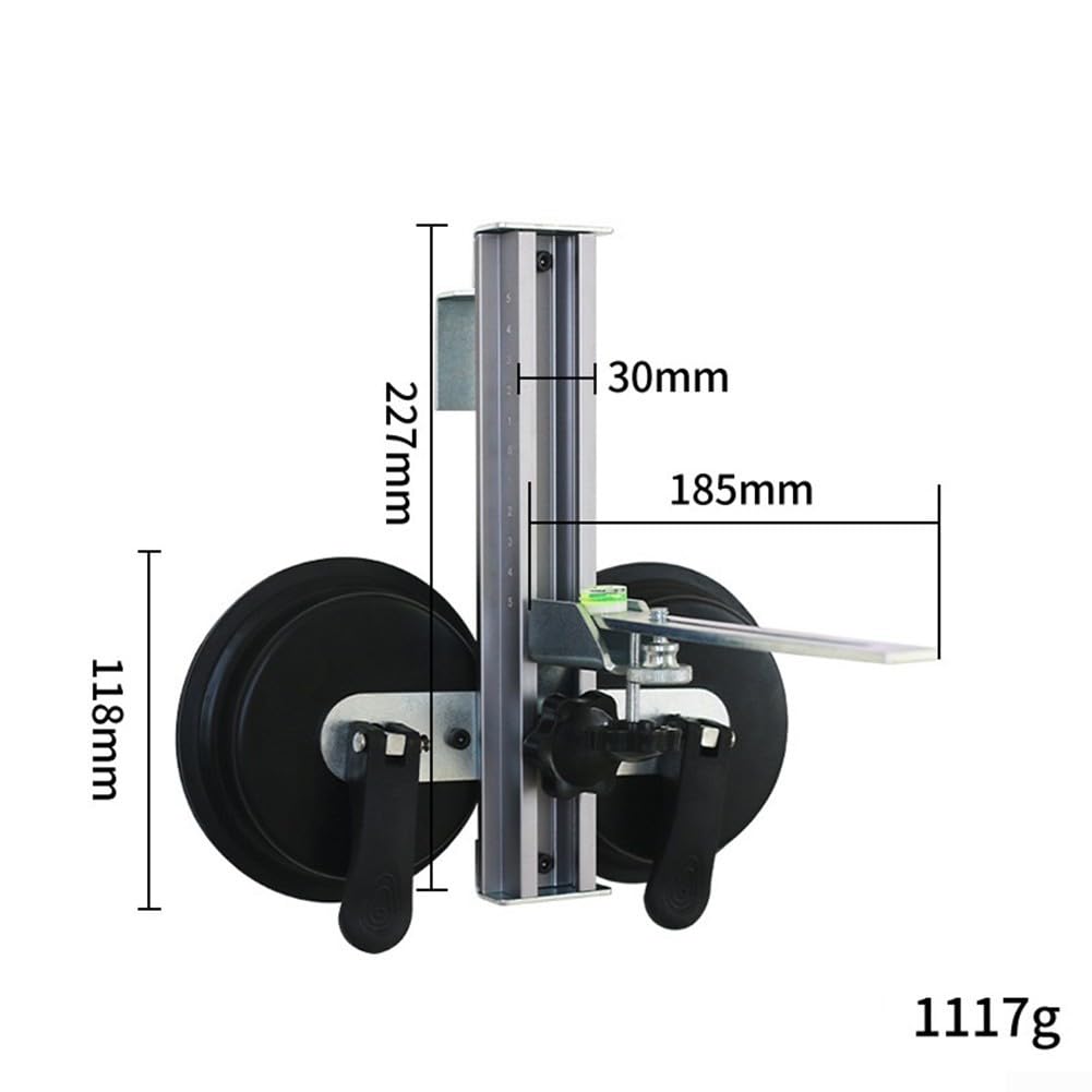 Supporto regolabile a ventosa, staffa da parete in lega di alluminio con filettatura da 1/4" e 5/8", supporto flessibile per livelli su vetro e piastrelle (C)