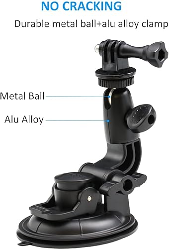 Miniatura 2 de Soporte de ventosa para parabrisas de cámara para GoPro Hero 10, 9, 8, 7, 6, 5, 4, SJCAM Canon g7x Vlogging DSLR y otras cámaras de acción