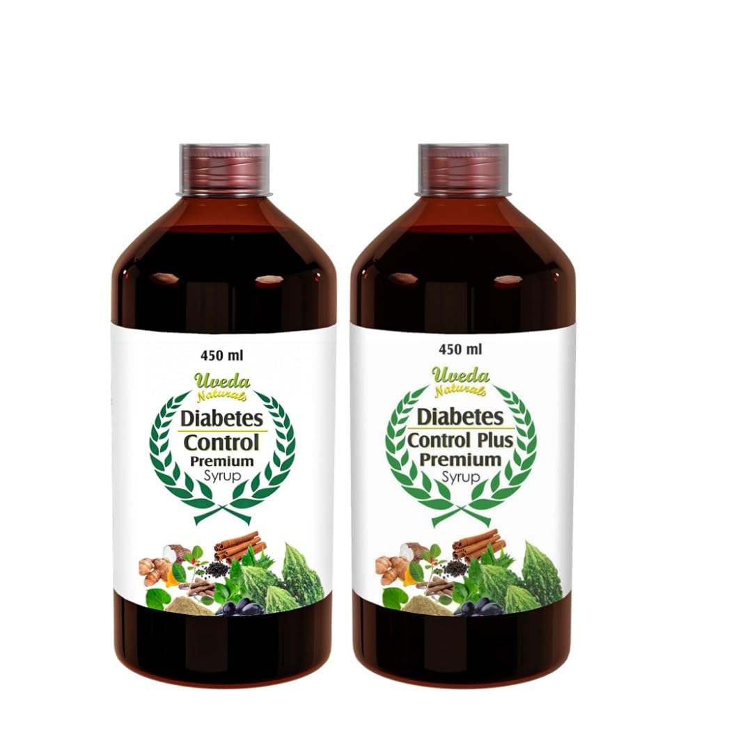 Uveda Naturals Diabetes Management Combo | 450 ml each (15 Days Combo (1 bottle each))