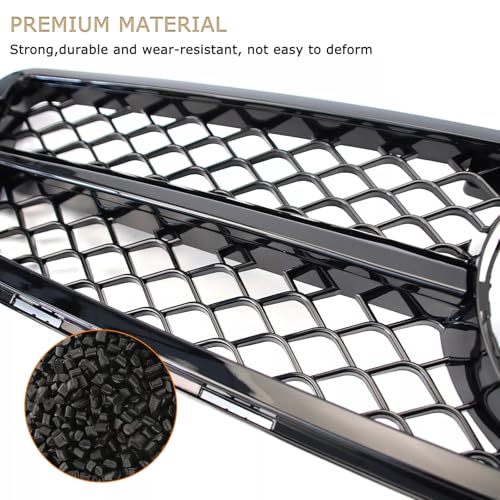 DIBON AUTO W204 Grill Front Grille Compatible with 2008-2014 Mercedes Benz W204 C Class C250 C300 C350 (AMG Style-Gloss Black) by DIBON AUTO - Image 4