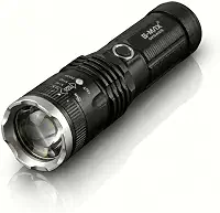Lanterna Tática LED Militar 2000 Metros Recarregável USB Tipo C com Zoom Ajustável Função Power Bank 5 Modos de Luz Strobo SOS Resistente a Água Alta Potência
