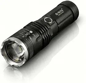 Lanterna Tática LED Militar 2000 Metros Recarregável USB Tipo C com Zoom Ajustável Função Power Bank 5 Modos de Luz Strobo SOS Resistente a Água Alta Potência