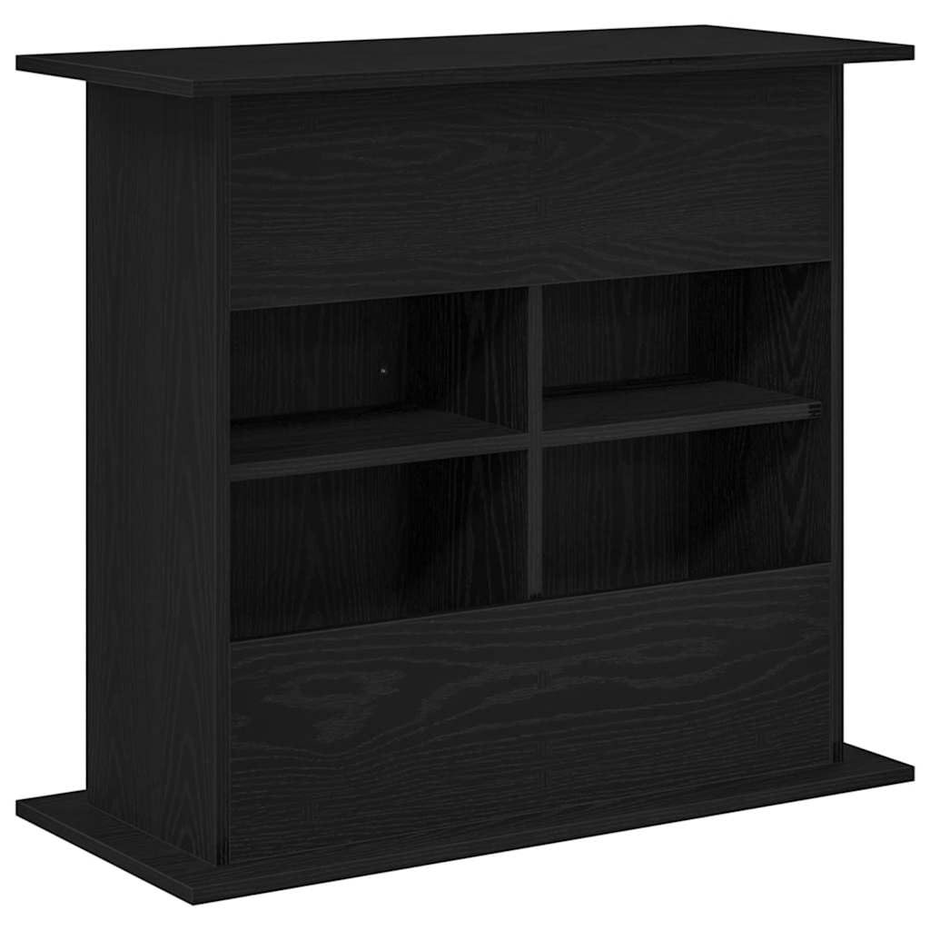 vidaXL Support d'aquarium Chêne Noir 81x36x73 cm Bois d'ingénierie