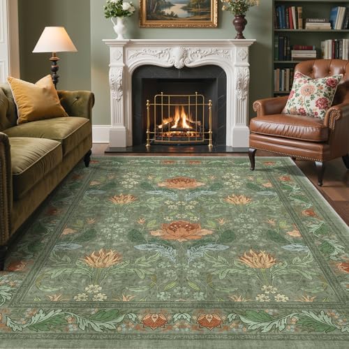 Bavni 8x10 Area Rugs for Living Room, Microfiber Machine Washable