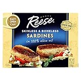 Reese Skinless and Boneless Sardines in Olive Oil, 3.75-Ounce Cans (Pack of 10)