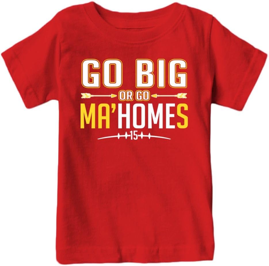 Xtreme Apparrel Go Big or Go Ma'homes Kid's T-Shirt for Football Fans