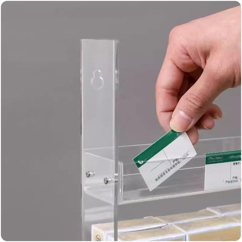 Store Display Rack Wall Mounted Storage Rack Supermarket Convenience Store Automatic Cigarette Rack Space Saving Assembled Display Cabinet,Wall Mounted Acrylic Cigarette Display Rack - Clear image 3