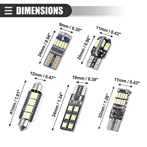 Luz LED Universal para Interior de Auto Motoforti T10 1 Set miniatura 4