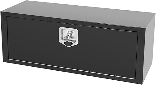 Miniatura 80 de Caja de acero para camión, 30 x 18 x 18 pulgadas, caja de acero resistente para remolque, caja de herramientas para camión, organizador