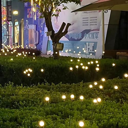 Kit 2 Iluminação De Jardim Solar Vaga Lume 8 Leds (Luz quente)