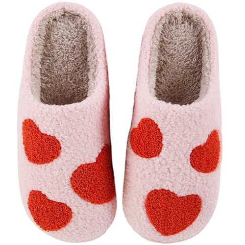 Image of Comfy House Slippers For Women Men, Ladies Fuzzy Bedroom Slippers,indoor Outdoor Memory Foam Shoes