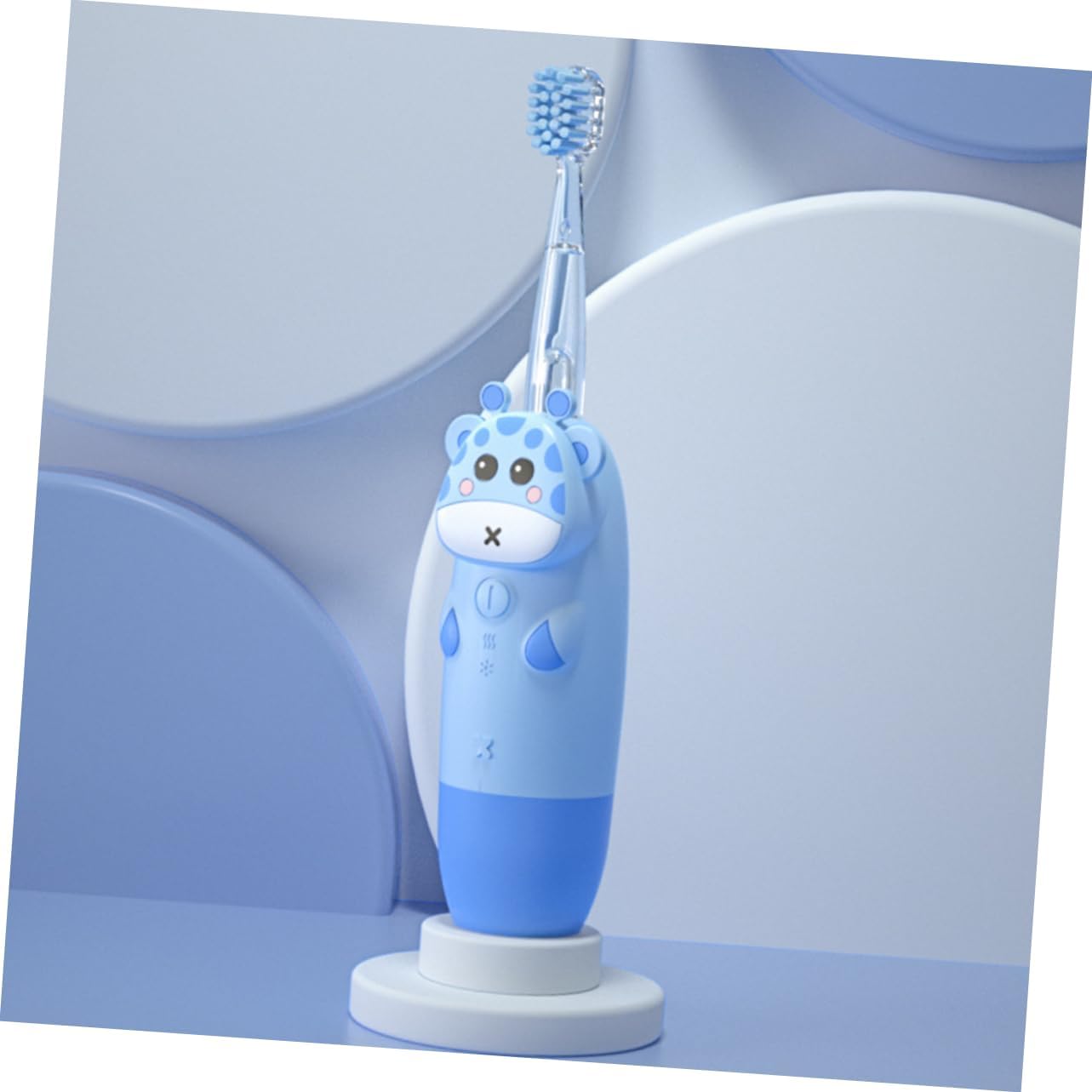 Childrens Electric Toothbrush Sonic Tooth Brush for Boy Girl with Soft Bristles and Frequency Ergonomic Design for Gentle Mouth Cleaning Includes Blue Brush Heads No Battery