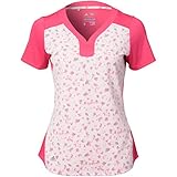 adidas Golf Women's Tour Bonded Mesh Polo Shirt, Raspberry Rose, Small
