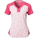adidas Golf Women's Tour Bonded Mesh Polo Shirt, Raspberry Rose, Large