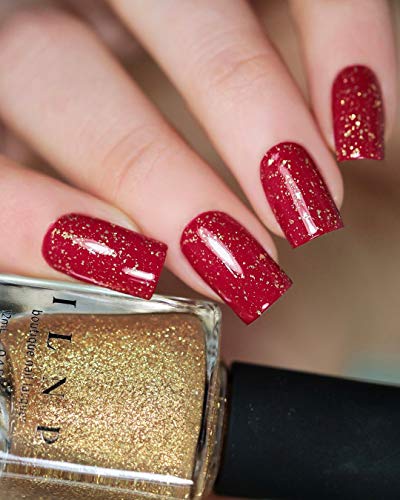 Image of ILNP Karma - Gold Flake Top Coat Nail Polish