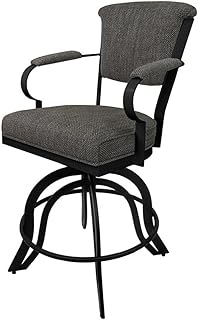 Tobias Designs Inc. Miami 30" Metal Bar Stool - A Base - Plumley Cocoa - Black
