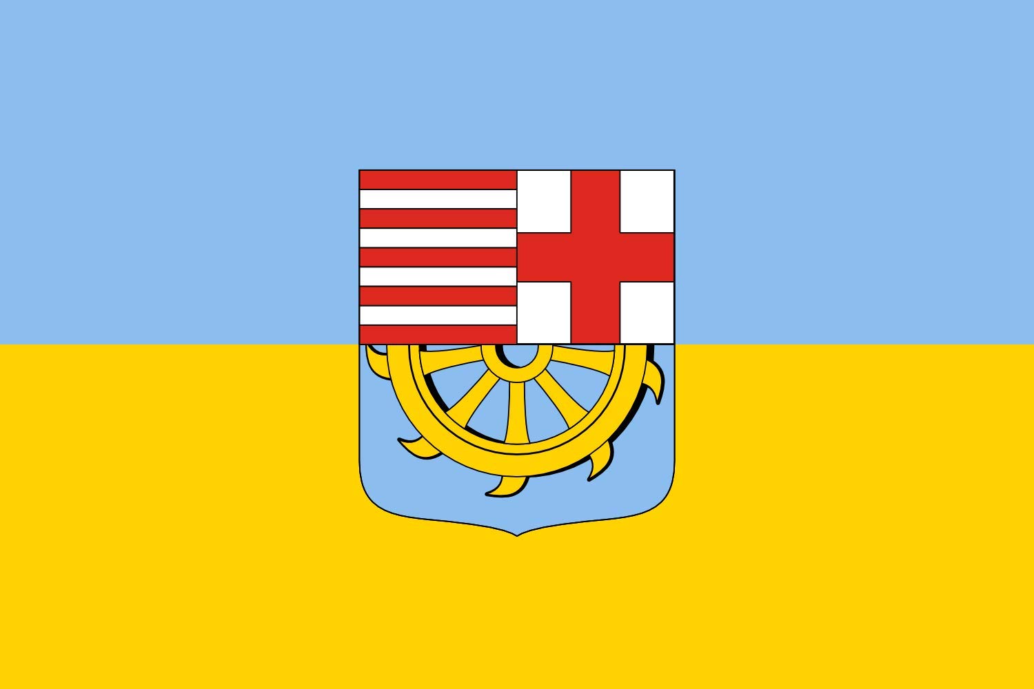Drapeau large Örvényes tissu anti-déchirure pour pavoisement durable