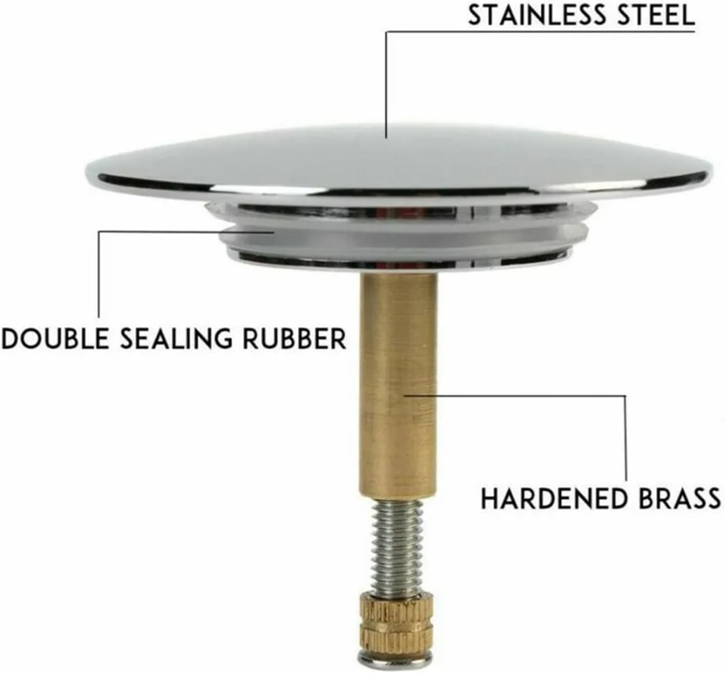 Bathtub Drain Stopper Silver Basin Waste Stopper Plug Bath Replacemen Most Sinks Bath Tubs