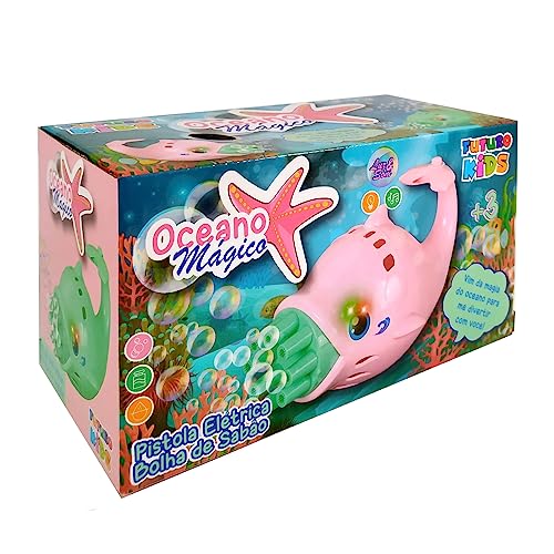 Brinquedo Solta Bolinhas De Sabão Automático Golfinho (Rosa)