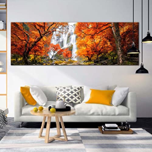 Art imprimer photo cascade de qualité supérieure sur toile moderne 30x90cm