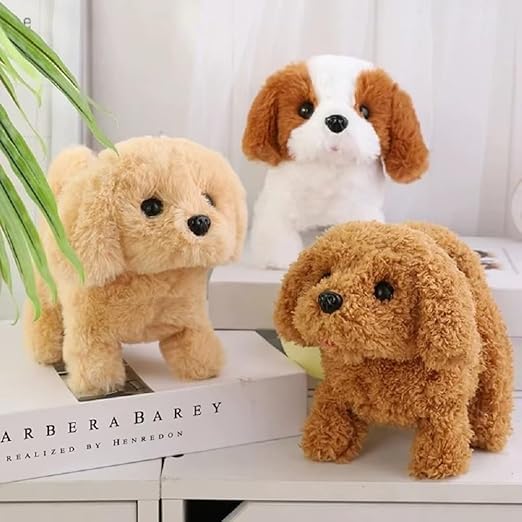 Aanahil Soft Interactive Battery Operated Puppy Toy Educational Toy for Babies & Kids Birthday Gift (Brown & White/Brown) 2