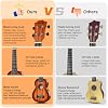 AODSK Concert Black Ukulele for Beginner 23 Inch Uke with Gig Bag Strap Nylon String 4 Picks Holiday Gift
