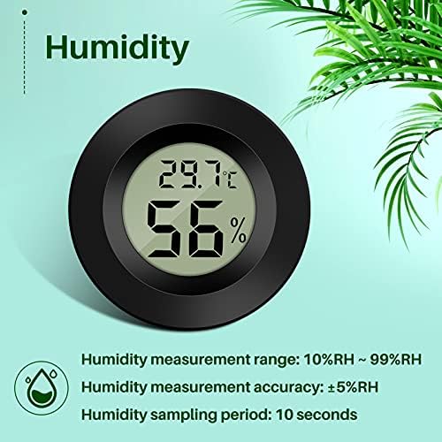 Thlevel 3-Pack Hygrometer Thermometer Digital LCD Monitor Humidity Meter Gauge for Humidifiers Dehumidifiers Greenhouse Basement Babyroom