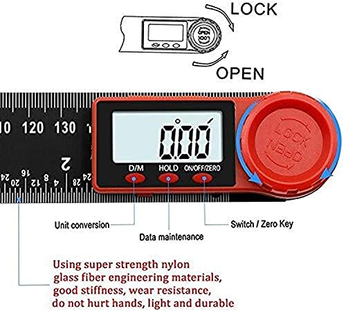Calibrador vernier digital evita errores de medicion con pantalla angular y regla digital negro 6