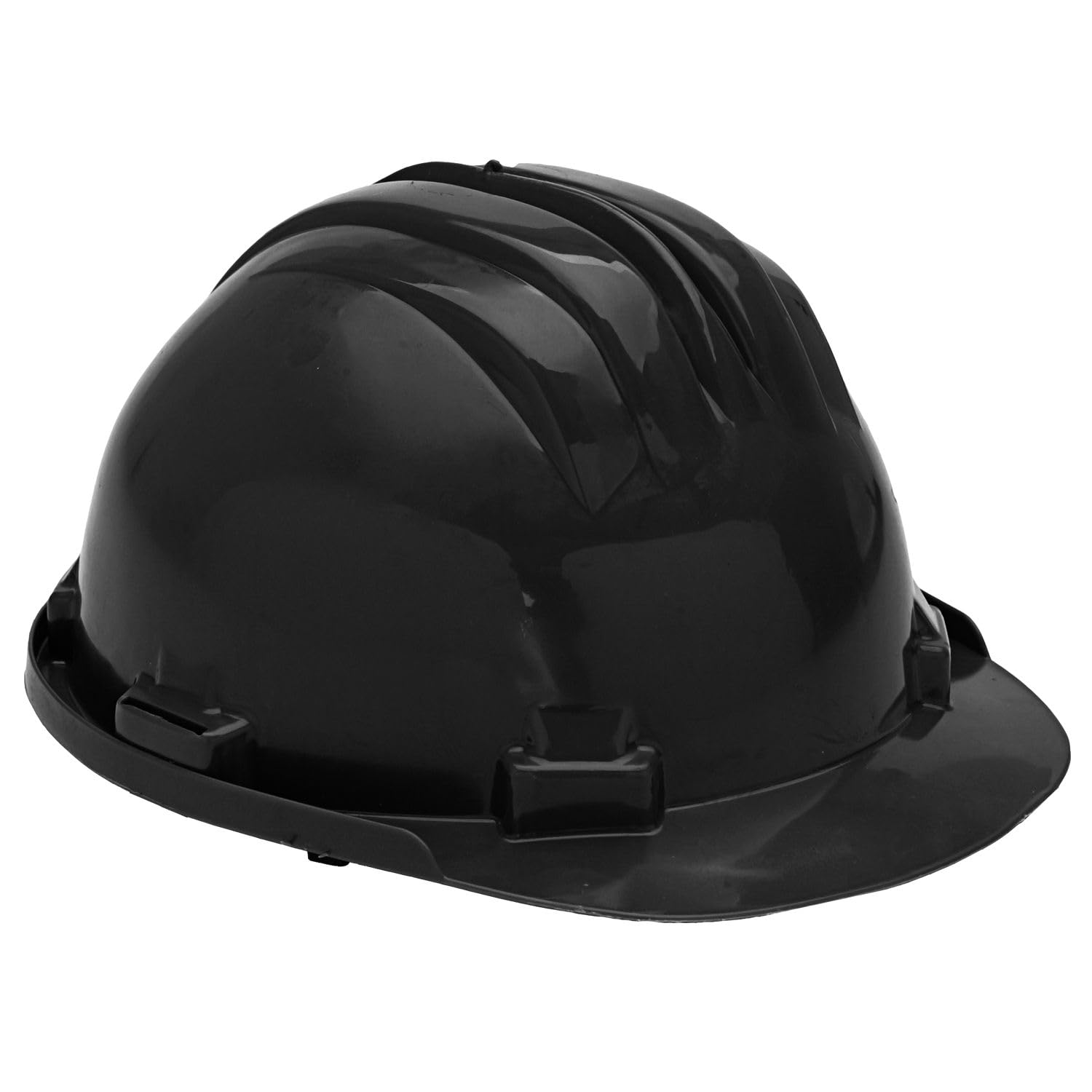 Vented Safety Helmet Lightweight 8 Point Harness Construction Work Hard Hat with Slip Ratchet (Black)