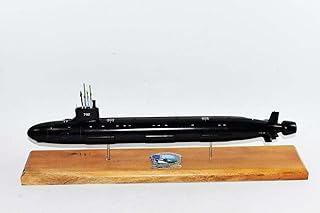 Squadron Nostalgia LLC USS Vermont Block IV (SSN-792) Submarine Model,US Navy,20â€³,Mahogany, Virginia Class Block IV