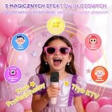 BNEHHOV Mini Karaoke dla Dzieci i Dorosłych, 7 Trybów Efektów Dźwiękowych 6 Trybów Podświetlenia, Przenośny Głośnik Bluetooth z 2 Mikrofonami Bezprzewodowymi, Prezenty Świąteczne i Urodzinowe