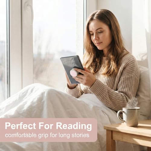 LEPGUYO Soporte Magnético para Ebook Kindle, Diseño a Cuadros Rosa & Agarre Plegable, Compatible con Smartphone, Kindle & Tablet, Accesorio para Teléfono Premium - imagen 5