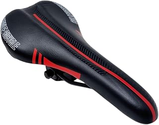 Montegrappa - Sillín de piel sintética con interior de espuma/gel para bicicleta de carreras, senderismo, cross y MTB