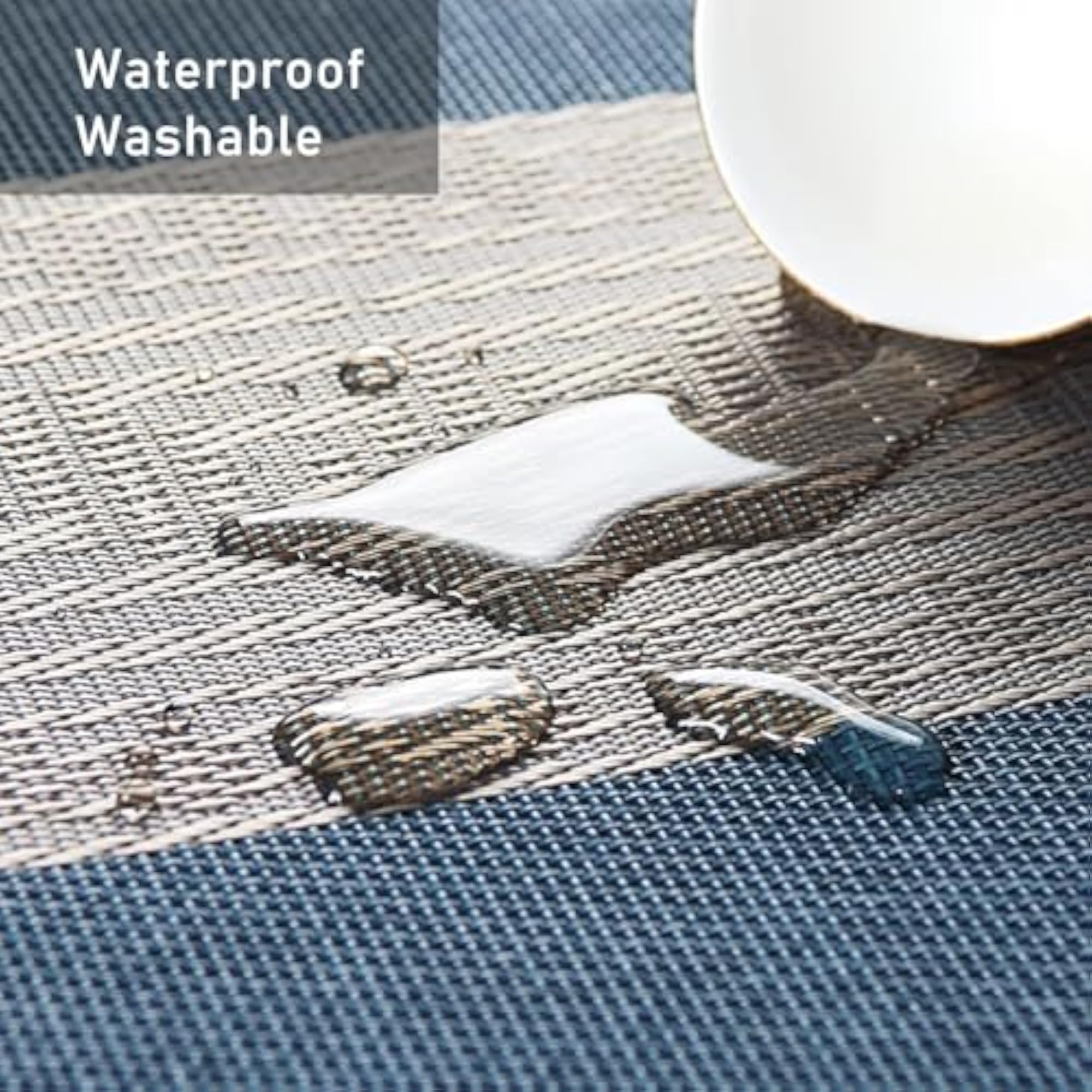 Rectangular Non-Slip PVC Vinyl Placemat for Dining