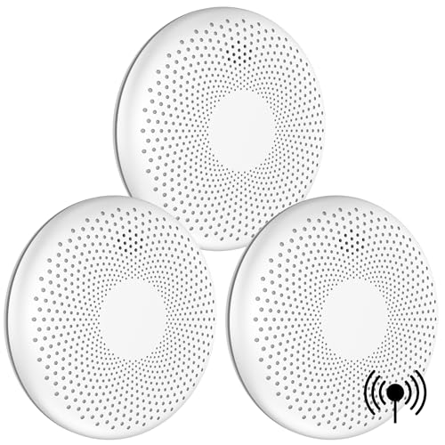 Aroha Link Detector de Humo y Monóxido de Carbono Interconectado   Batería de 10 Años   Alarma de Monóxido de Carbono, Alarma de Incendio   3 Piezas