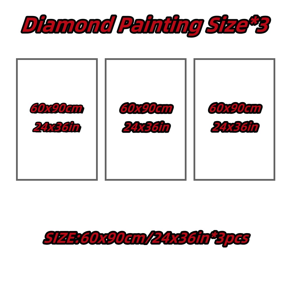 3 Pezzi Diamond Painting per Adulti Viola 5D Diamond Painting Crystal Art Ricamo Quadrato Aurora per Principianti Adulti, Arredamento per la Casa Decorazioni da Parete 60x90cm a-5804
