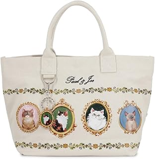 [Paul & Joe] [ポールアンドジョー] ACCESSOIRES (ポール＆ジョーアクセソワ) ミニトートバッグ PJA-B1192 キャンバス・メダイユ レディース ブランド 猫 キーホルダー付き お出かけ