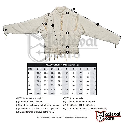 Medieval Gears Extra Large Ecru 15Th Century Arming Doublet Jacket Costume Sca Larp Reenactment #TOP1