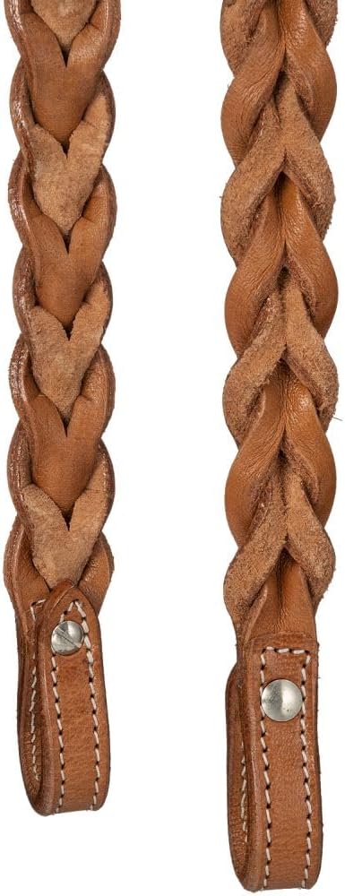 Royal King Headstall Braided Leather One Ear Adjustable 42-1250