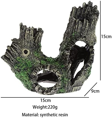 Misazy Fish Tank Decorations, Fish Tank Accessories for Aquarium Fish Hidden Cave, Natural Effect Cave Fish Tank Swim-Through Hideaway Aquarium Ornament