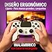 Mando Inalambrico Bluetooth Blanco compatible con PS4 PS3 PC Android Windows gamepad 6 ejes con vibración doble Luz LED Joystick tactil recargable compatible juegos Shooters carreras acción Imagen de Mando Inalambrico Bluetooth Blanco compatible con PS4 PS3 PC Android Windows gamepad 6 ejes con vibración doble Luz LED Joystick tactil recargable compatible juegos Shooters carreras acción