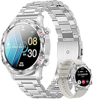 niolina Smartwatch, Fitnessuhr Herren 1.32'' HD Voll Touchscreen mit Bluetooth Anruf Fitness Tracker mit Kalorien Schrittzähler Schlaf Pulsmesser Sport Herren Uhr für Android iOS