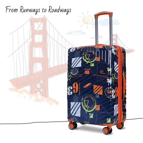Image of AMERICAN TRAVELLER Urban SF Polycarbonate Trolley Bag Set of 3 | Durable Hard Shell, TSA-Type Lock, 360 Disc Spinner Wheels, Expandable Luggage