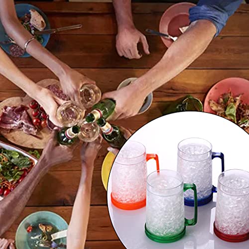 Freezer Ice Beer Mug Clear Cooling Wine Cup Double Wall Gel Frosty Beer Cup Drinking Glasses Double Wall Gel Frosty Cup - Image 6