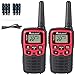 Midland - X-TALKER T31VP, 22 Channel FRS Walkie Talkies - Extended Range Two Way Radios, 38 Privacy Codes, & NOAA Weather Alert (3 Pack) (Black/Red)