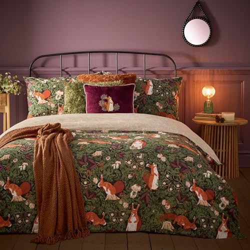 furn. Pineberry Forest Woodland Bettwäsche-Set – Mehrfarbig – Einzelbett