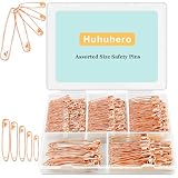 Safety Pins Assorted: Assorted safety pins comes in 2.13” (54mm) 30-count, 1.77” (45mm) 40-count, 1.46” (37mm) 60-count, 1.26” (32mm) 90-count, 1.06” (27mm) 120-count. Using these safety pins ensure your creative work, sewing, crafting, dress designi...